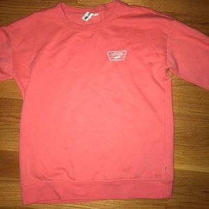 Peachy-pink Vans crew neck sweatshirt